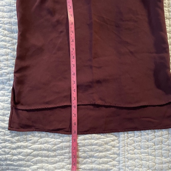 Ann Taylor Factory Maroon High Neck Tunic Blouse - Picture 3 of 6